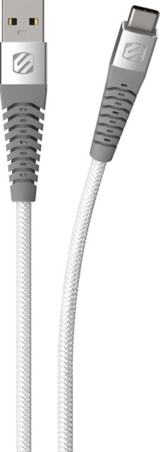 Scosche Strikeline Heavy Duty Premium USB Charge and Sync Cable 4ft USB-A to USB-C, White - ONLINE ONLY